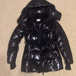 SAM. Girls Shiny Black Puffer Coat